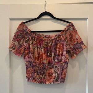 NWT misa Los Angeles orange pink purple top